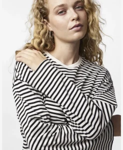 Sale PCSADIE LS TOP NOOS Dame T-Shirts & Toppe