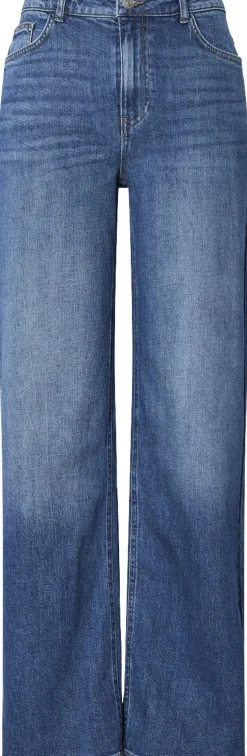 Clearance PCSILKE MW WIDE JEANS MB NOOS Dame Jeans