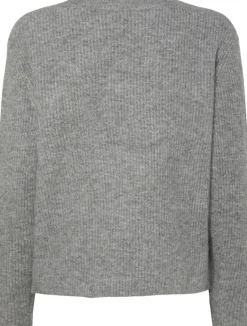 Dame Pieces Strik>PCSILLY LS REV TIE KNIT NOOS BC