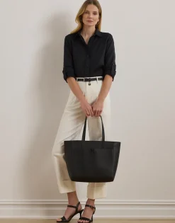 Dame Lauren Ralph Lauren Shoppere>Pebbled Leather Large Cameryn Tote Bag