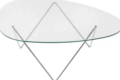 Outlet Pedrera Coffee Table Base: Chrome, Top: Transparent Glass Møbler