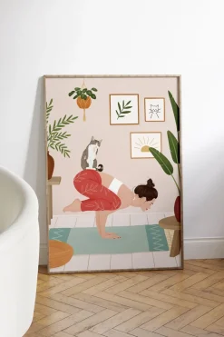 Petra Holikova - Cat Yoga Plakater & Rammer