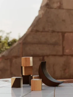 Phase Building Blocks - Natural/Dark stained-Ferm Living New