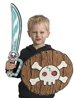 Børn Legetøj Rolleleg & Musik>PIRAT SVÆRD & SKJOLD