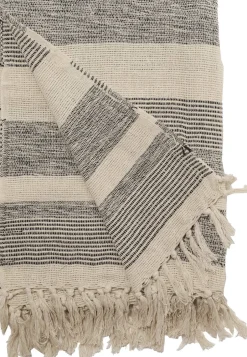 AU Maison Plaider>Plaid, Bandeau-Natur/Sort, 130x180 cm