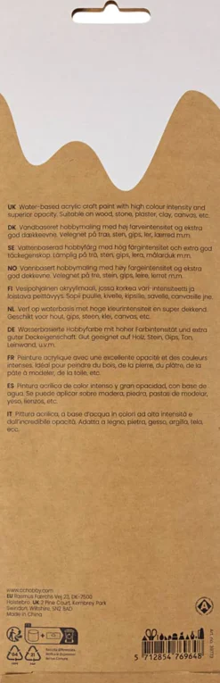 Børn Creativ Company Kreativitet>Plus Color Hobbymaling, blå/grøn harmoni, 6x5ml.