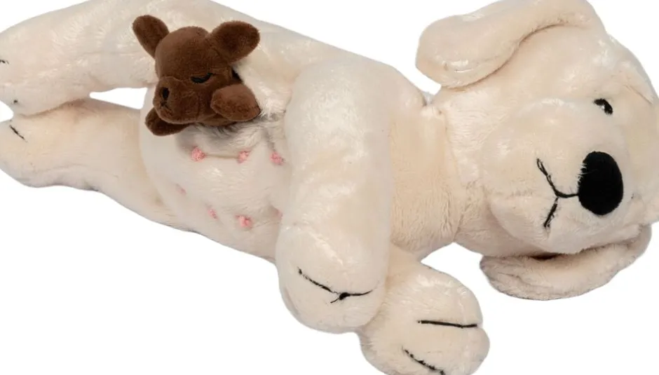 Børn Legetøj Babylegetøj>PLYSHUND MED HVALPE