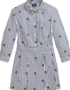 Outlet Polo Bear Cotton Shirtdress Børn Kjoler