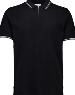 Lindbergh Poloer>Polo shirt with zip recycled