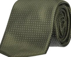 Polyester tie with dots 7 cm-Lindbergh Outlet