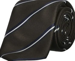 Lindbergh Slips & Accessories>Polyester tie with stripe 7 cm