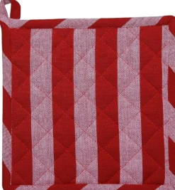 Best Pot holder 22x22 cm BIRK - Stripe dark red Tekstiler Til Køkkenet|Juletekstiler