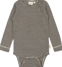 Hot PPDante Body L/S Merino Wool Striped Børn Bodies