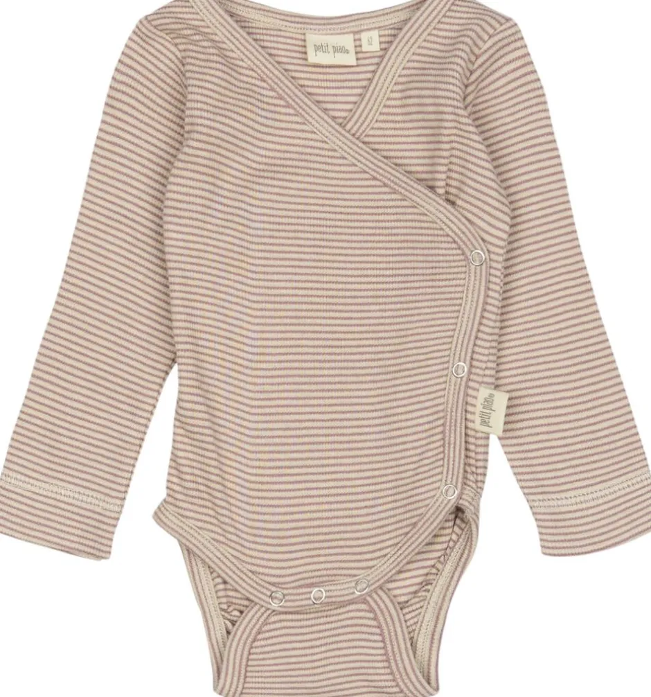 New PPDian Body L/S fold over stripe NB NOOS Børn Bodies