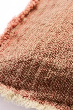 Best Pude natur/malva vævede striber, 4 sider Puder