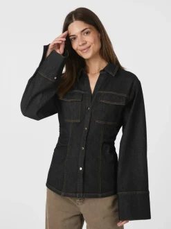 Rabia Denim Shirt-Neo Noir