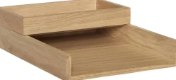 Rail Desk Organiser Natural set of 2-Hübsch Discount
