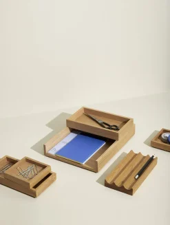 Rail Desk Organiser Natural set of 2-Hübsch Discount