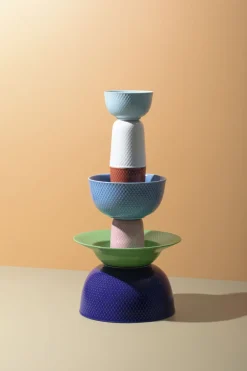 Rhombe Dyb tallerken Ø24,5 cm grøn porcelæn-Lyngby Porcelæn Hot