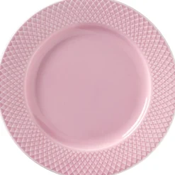 Discount Rhombe Frokosttallerken Ø21 cm rosa porcelæn Tallerkener