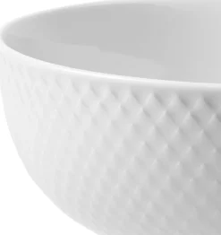 Lyngby Porcelæn Skåle & Fade>Rhombe Skål Ø15. 5 cm hvid