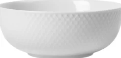 Lyngby Porcelæn Skåle & Fade>Rhombe Skål Ø15. 5 cm hvid