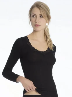 Dame Calida Uldundertøj>Richesse Lace Long-sleeve top