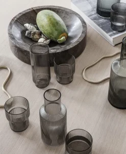 Online Ripple Carafe - Smoked Grey Karafler & Kander