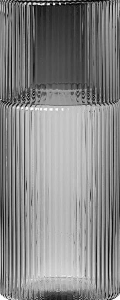 Ferm Living Karafler & Kander>Ripple Small Carafe Set - Smoked Grey