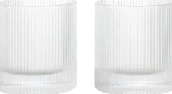 Ripple Tumbler Glasses - Set of 2 - Clear-Ferm Living Outlet