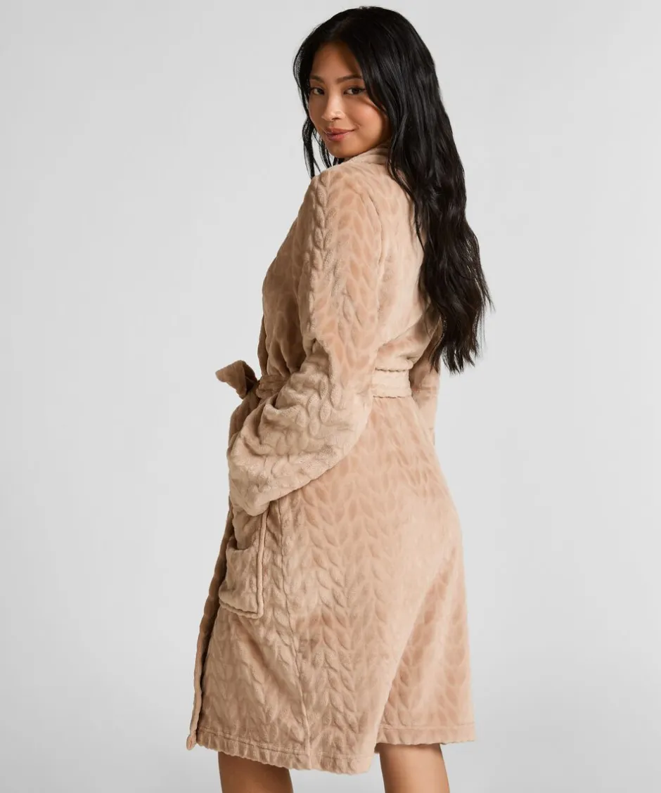 Dame Hunkemöller Morgenkåber & Kimonoer>Robe Short Flannel