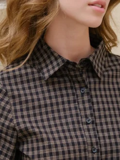 Rosa Mini Check Shirt-Neo Noir Clearance