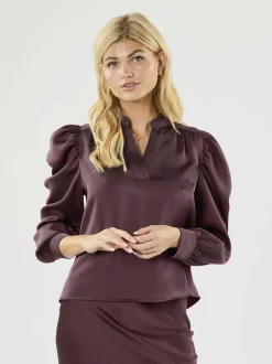 New Rosslyn Heavy Sateen Blouse Dame Bluser & Skjorter