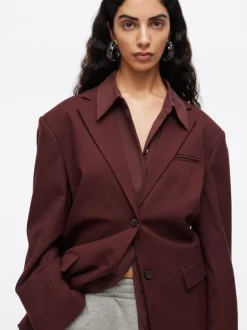 ROULIA LS OVERSIZED BLAZER-ROUGE-EDIT Outlet