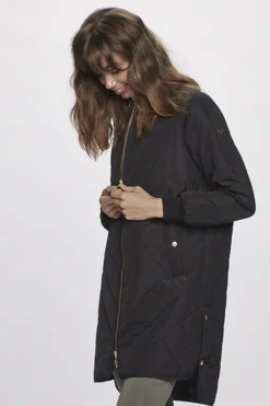 Discount Rubina Quilted lang overgangsjakke Dame Jakker