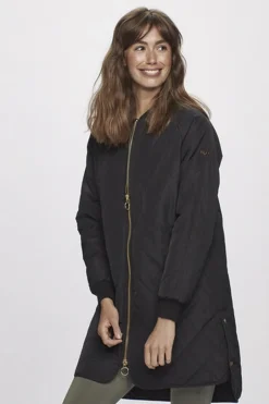 Discount Rubina Quilted lang overgangsjakke Dame Jakker