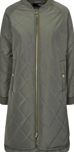 Rubina Quilted lang overgangsjakke Dame Jakker