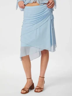 Dame Neo Noir Nederdele>Saffron Asymmetric Mesh Skirt