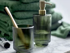 Sæbedispenser Clarity 8 x 19 cm Dark Green Glas/Rustfrit stå-Södahl New