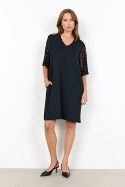 Clearance SC-BANU 272 Kjole Sort Dame Kjoler