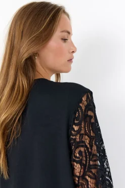 Clearance SC-BANU 272 Kjole Sort Dame Kjoler