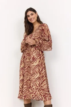 SC-VALBORG 2 Kjole Rød-soyaconcept Outlet