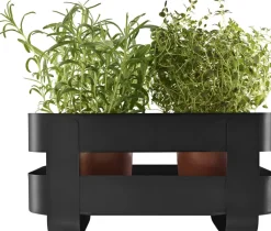 Outlet Selvvandende Herb organiser stål Black Vaser & Urtepotteskjulere