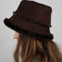 Dame Lovelies Hatte & Huer>SEMERU - DOUBLE FACE SHEARLING BUCKET HAT