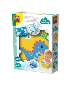Børn SES Creative Babylegetøj|Kreativitet>- Badeleg - Farv med vand - Dino badebog