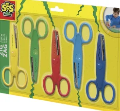 Børn SES Creative Kreativitet>- Børnesakse 5 stk Zigzag