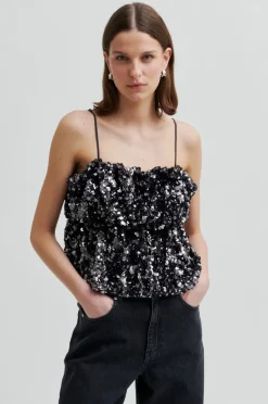 Shiny Strap Top-Second Female New