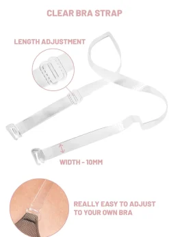Silicone Bra Straps 1cm - clear - one size-Magic Bodyfashion Best