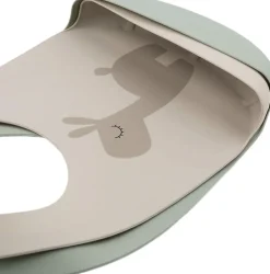 Outlet Silikone hagesmæk 2 stk. Lalee Sand/Grøn Børn Hagesmække