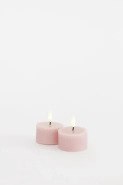 Sille Fyrfadslys 2 stk. sæt, Ø6xH3,4cm-Sirius Discount